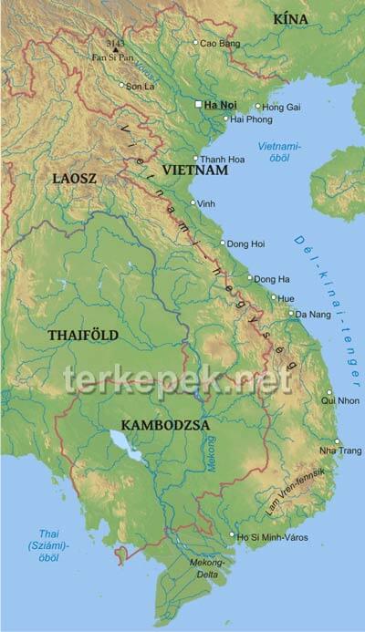 Vietnam domborzata és vízrajza